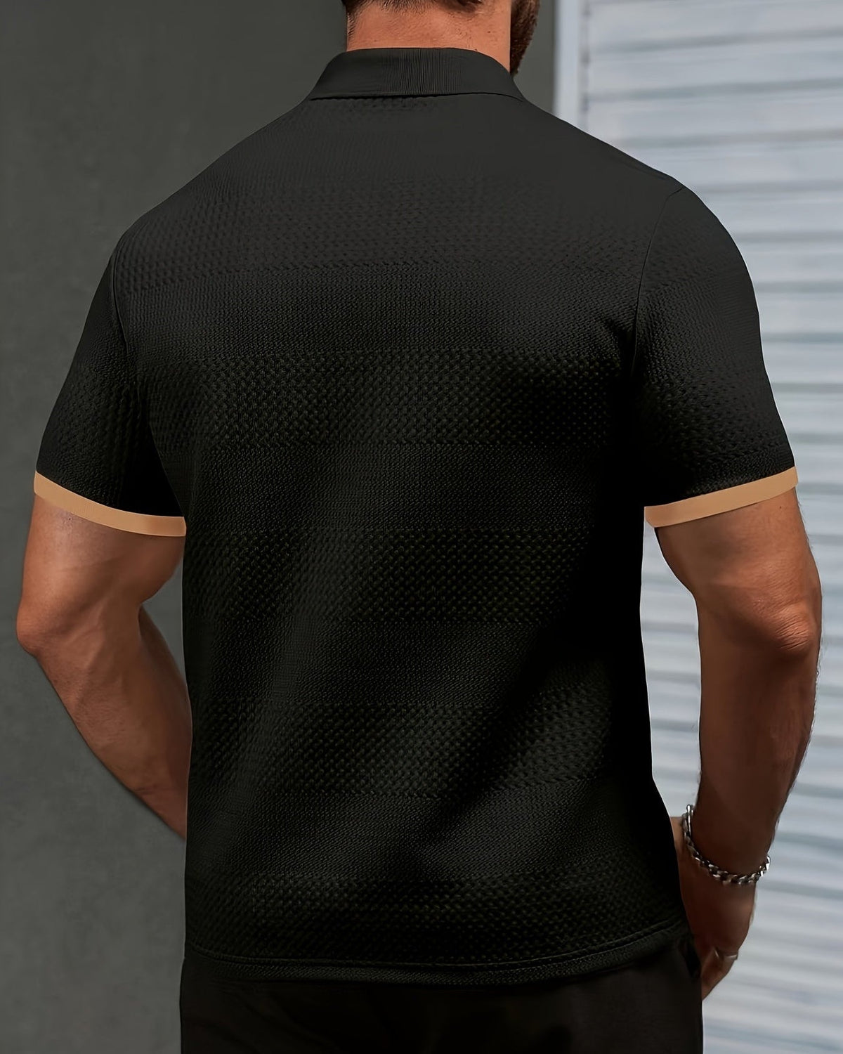 Polo Uomo Elasticizzata Elegante Casual