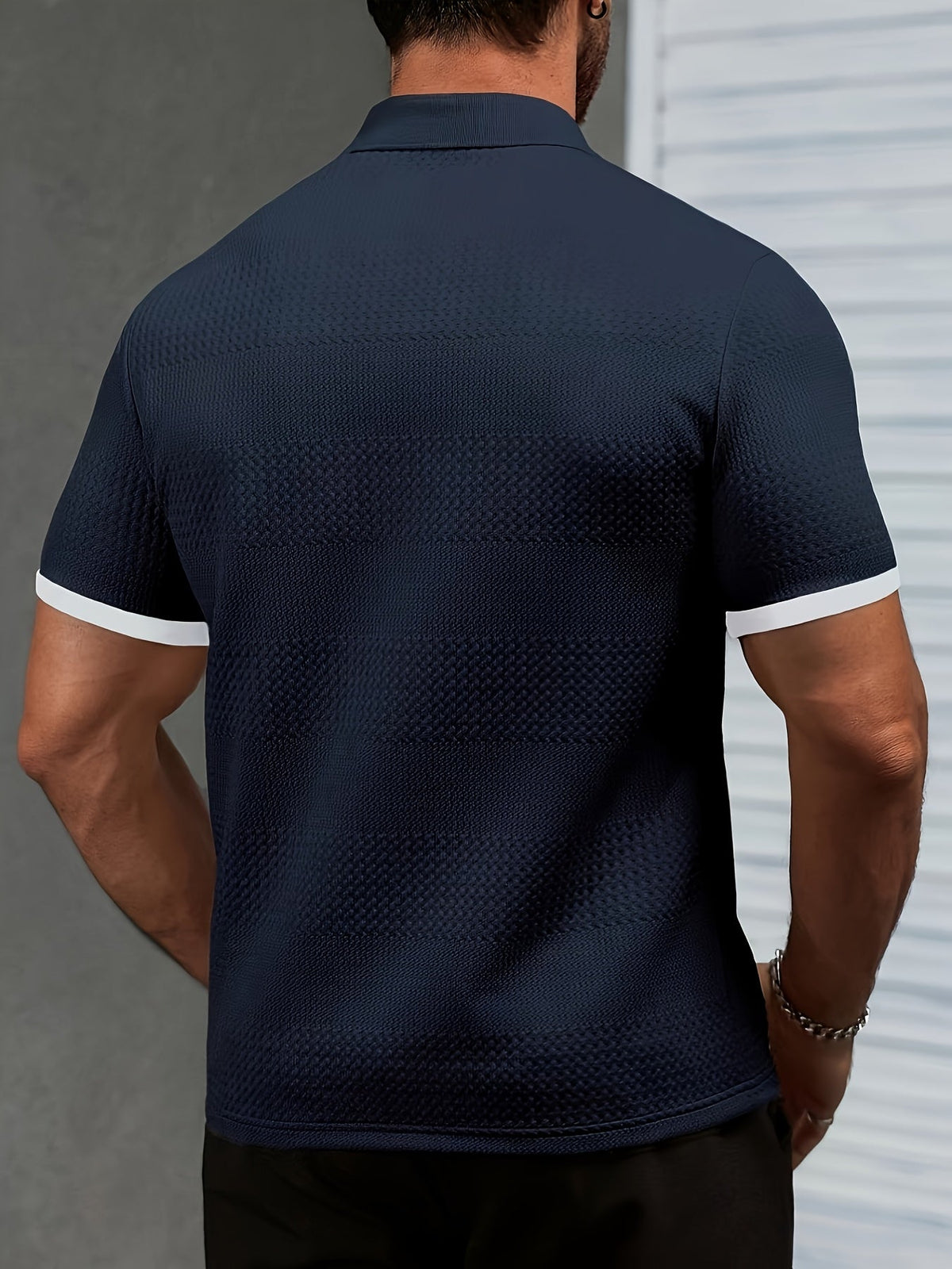 Polo Uomo Elasticizzata Elegante Casual