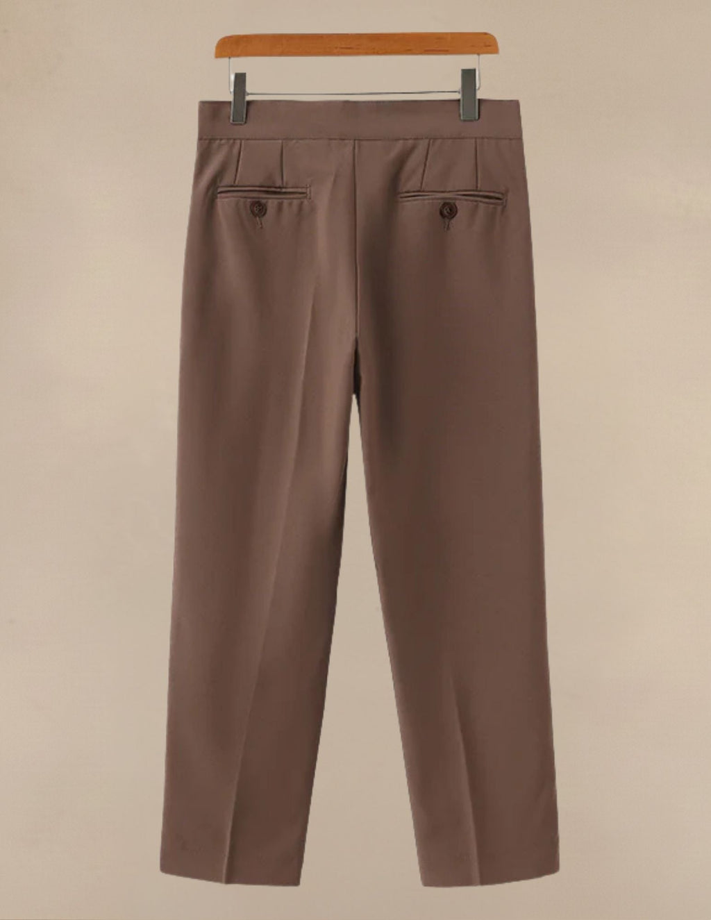 Pantaloni Uomo Classici a Vita Alta Regolabile