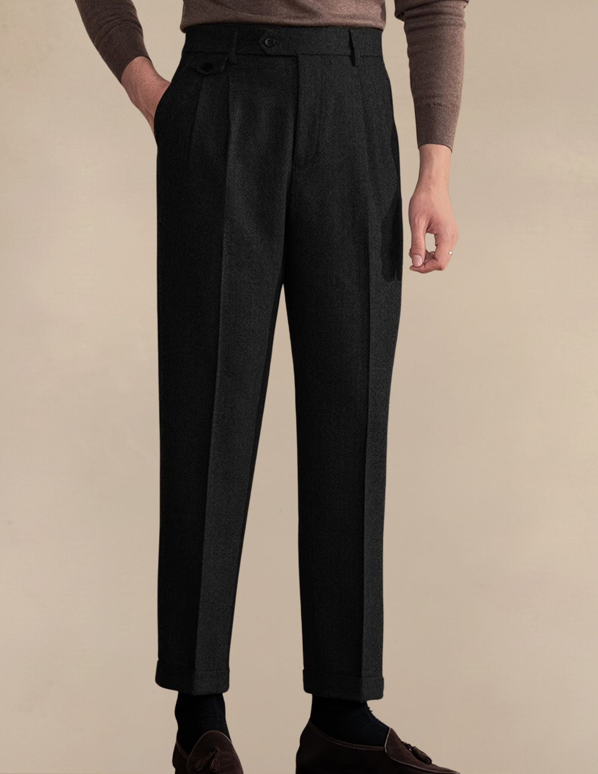 Pantaloni Uomo a Vita Alta