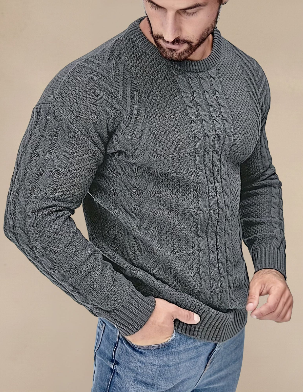 Maglione Uomo a Costine Elastico