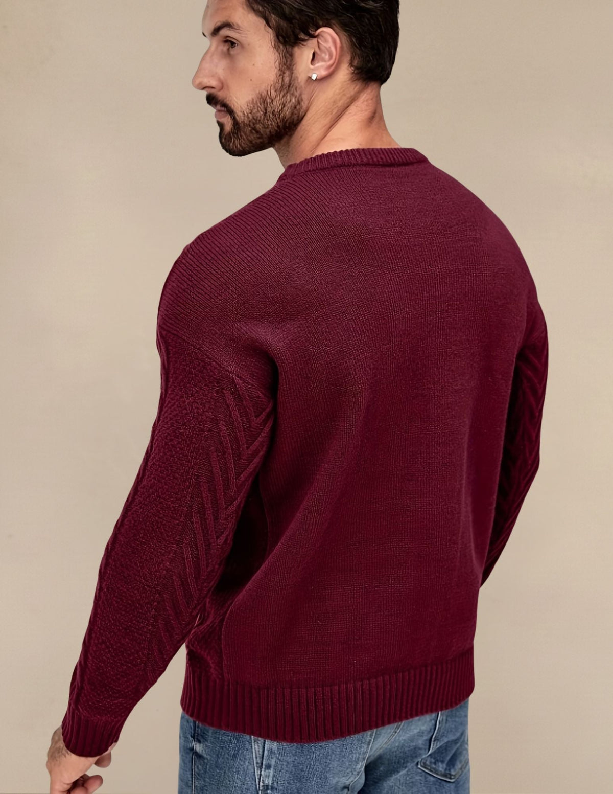 Maglione Uomo a Costine Elastico