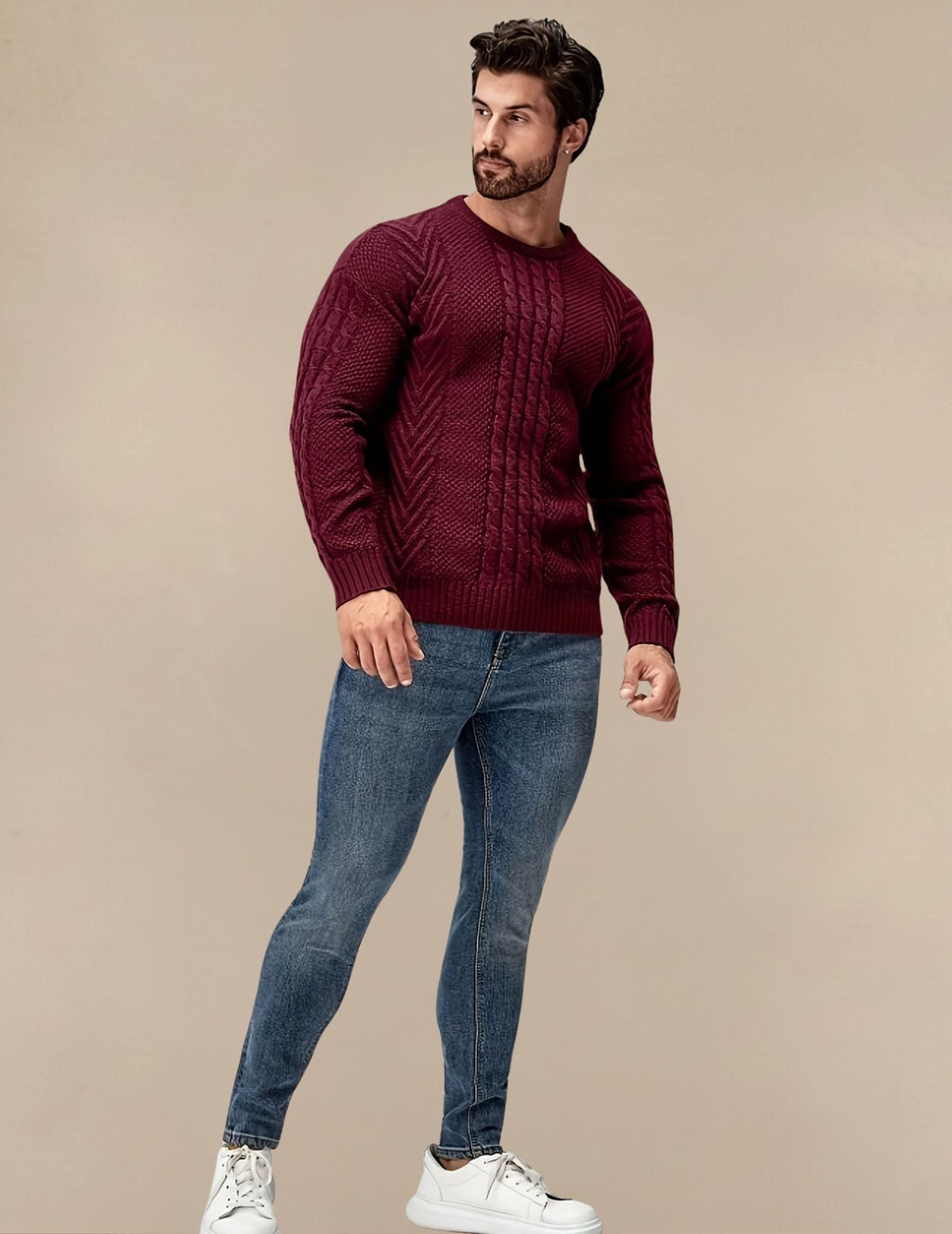 Maglione Uomo a Costine Elastico