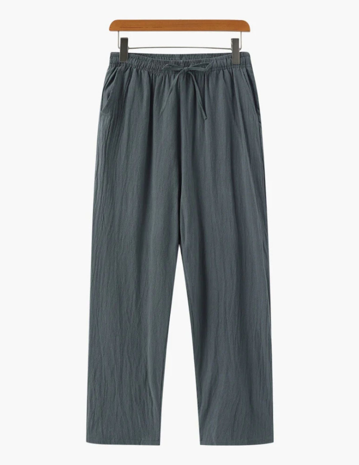 Pantaloni Uomo in Lino e Cotone con Elastico e Coulisse