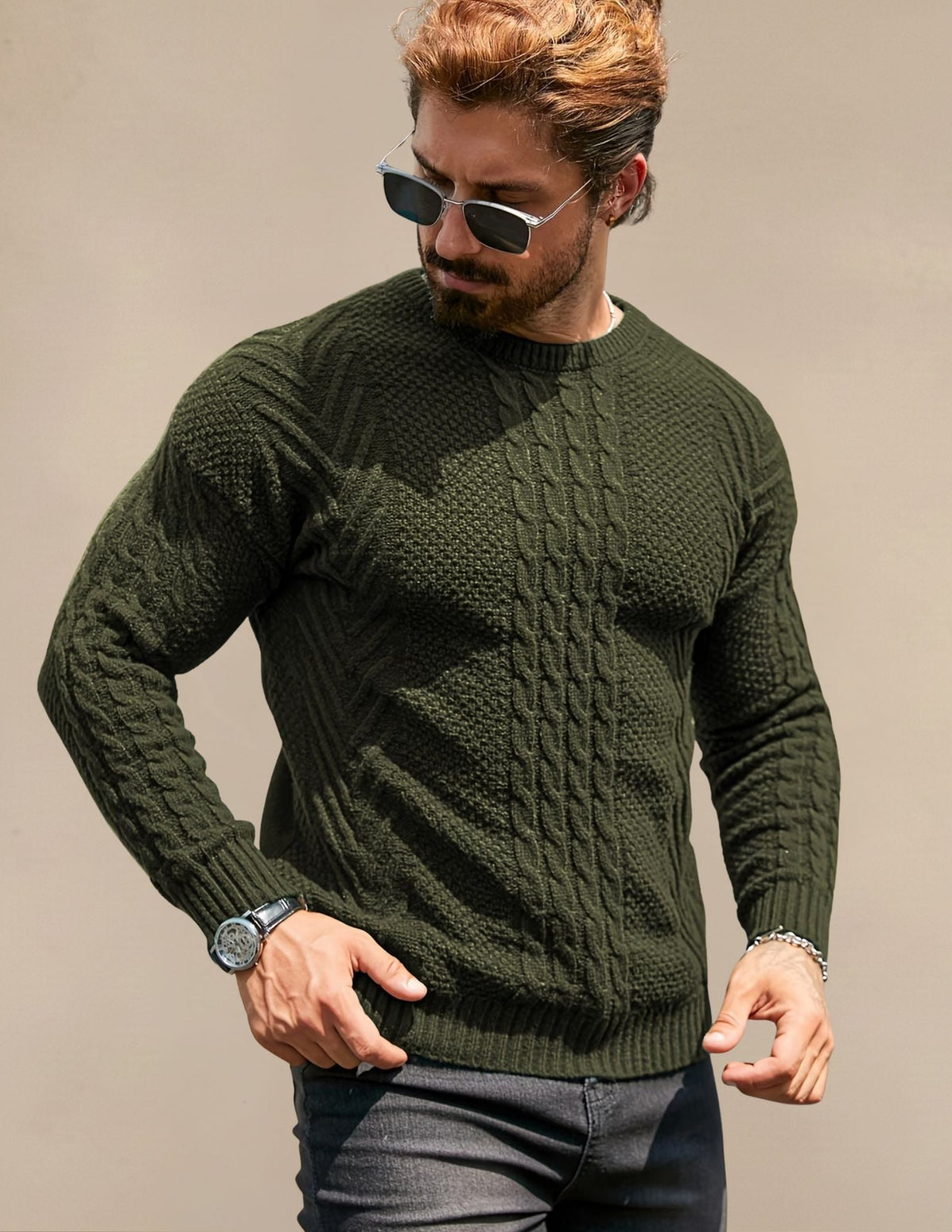 Maglione Uomo a Costine Elastico