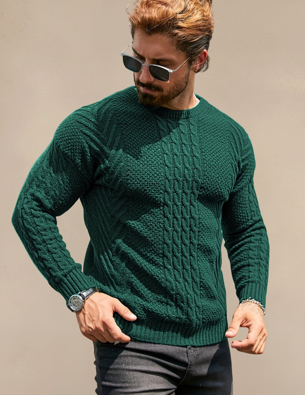 Maglione Uomo a Costine Elastico