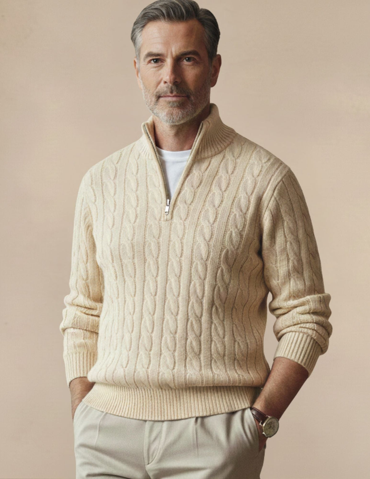 Maglione Uomo in Cotone con Scollo
