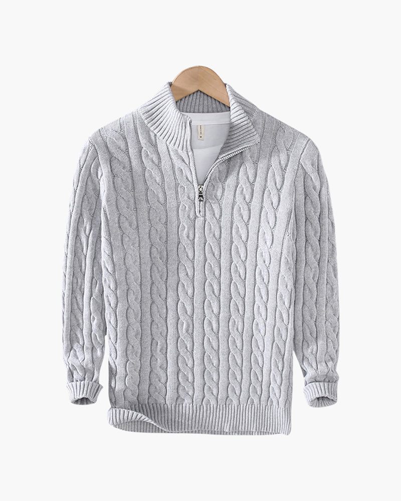 Maglione Uomo Half-Zip in Cotone