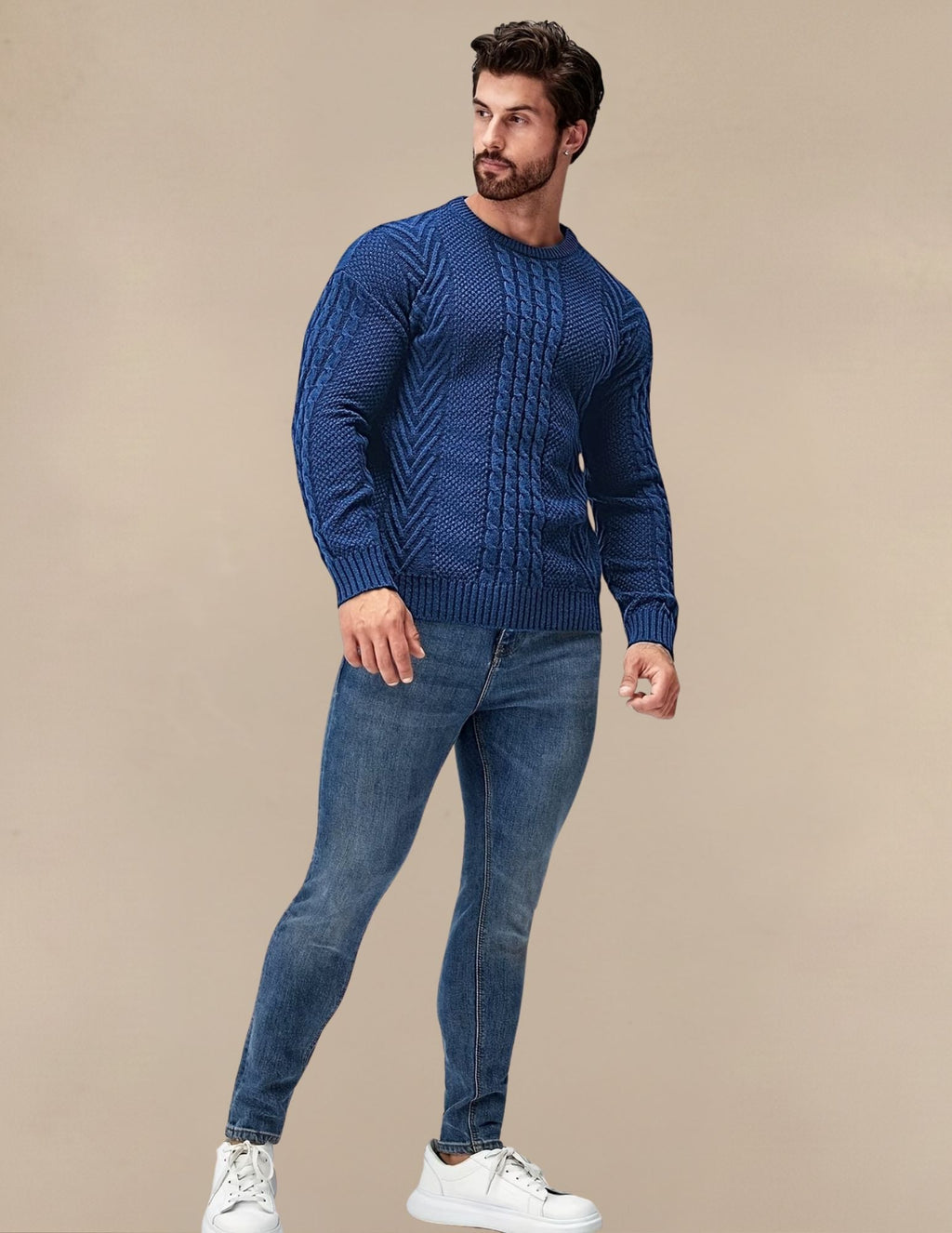 Maglione Uomo a Costine Elastico