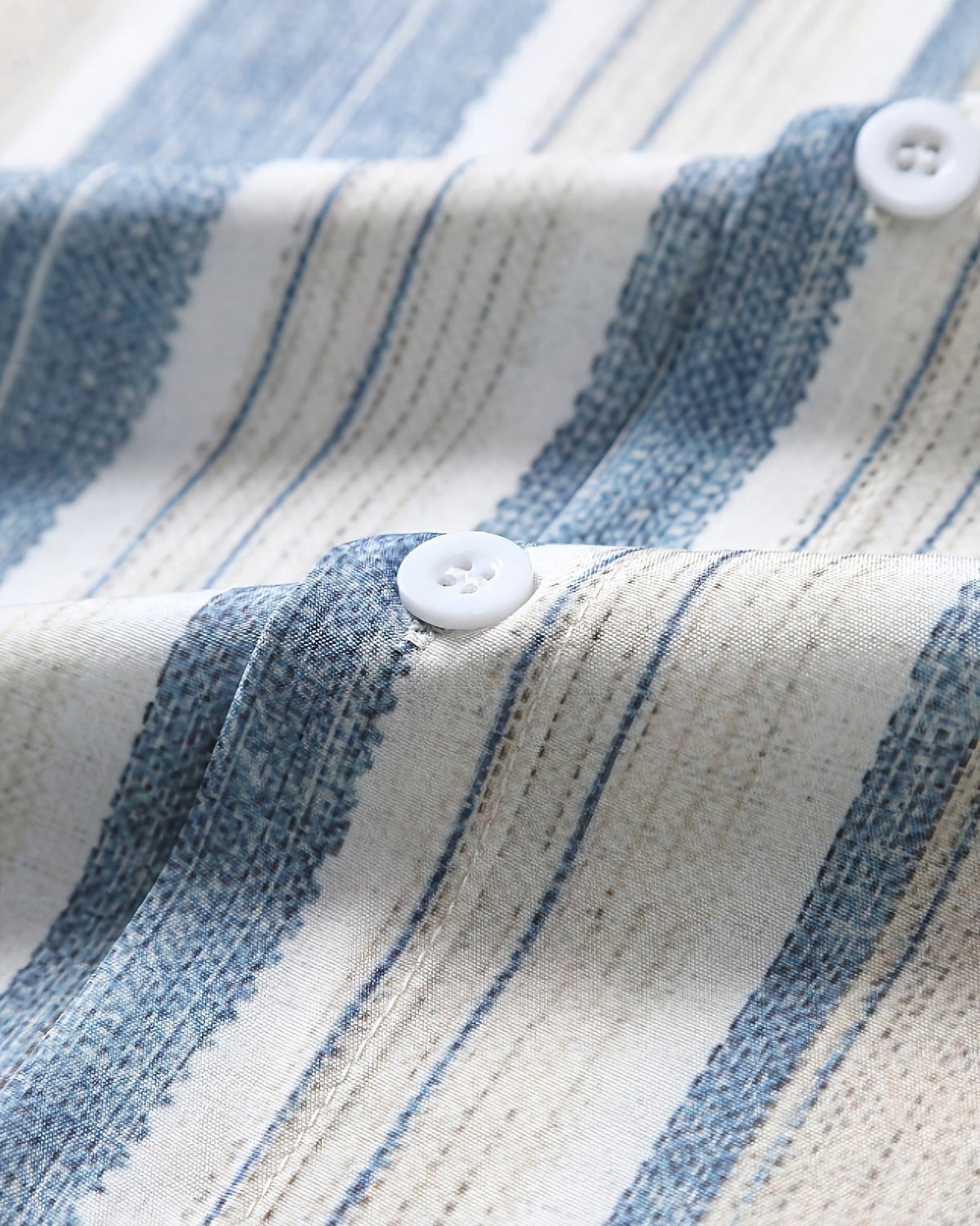 Camicia Uomo a Righe Manica Corta da Viaggio