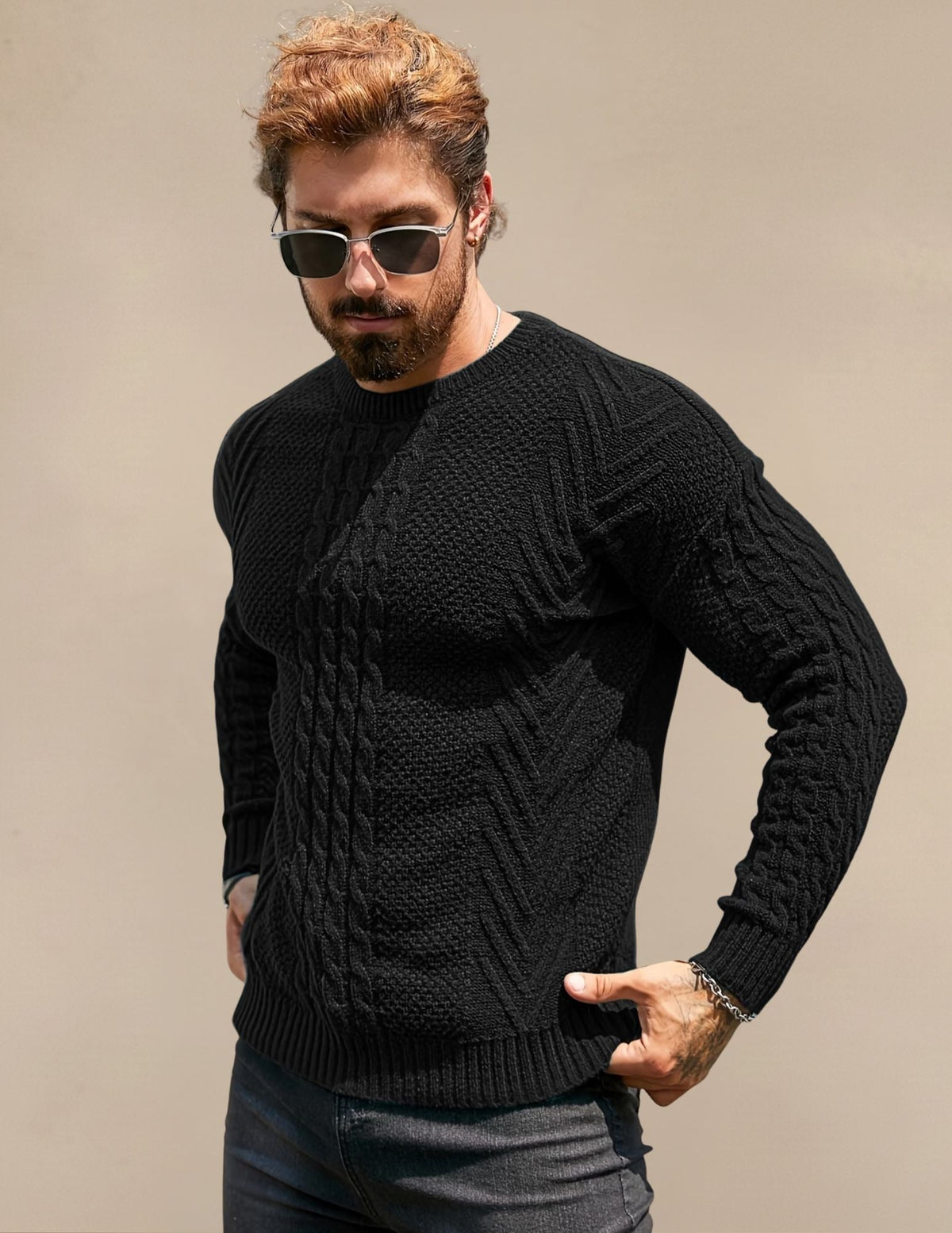 Maglione Uomo a Costine Elastico