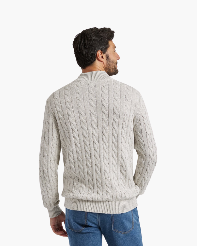 Maglione Uomo Half-Zip in Cotone