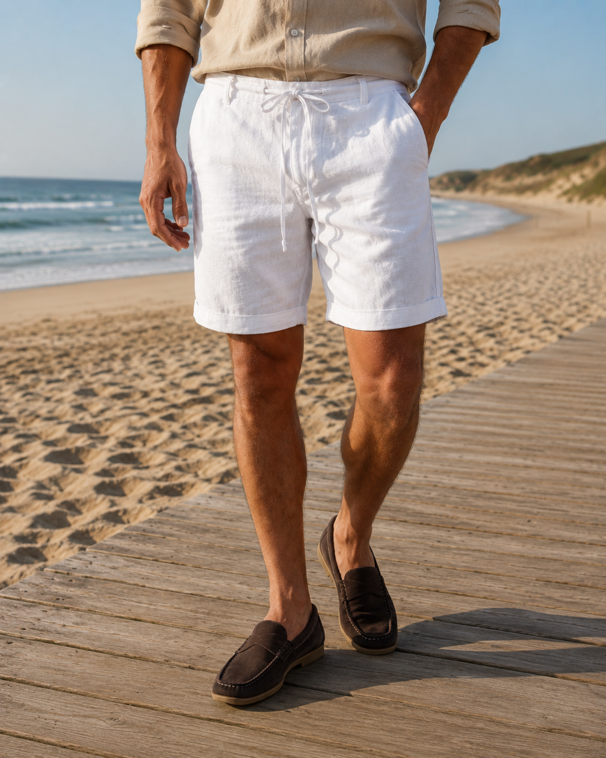 Pantaloncini Uomo Slim Eleganti