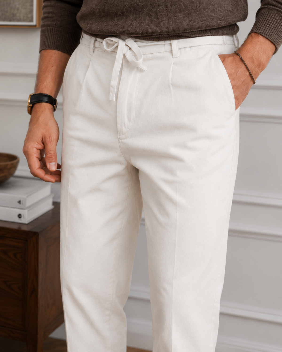 Pantaloni Uomo a Vita Elastica Comodi Estivi