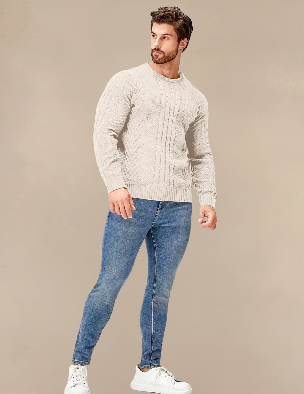 Maglione Uomo a Costine Elastico