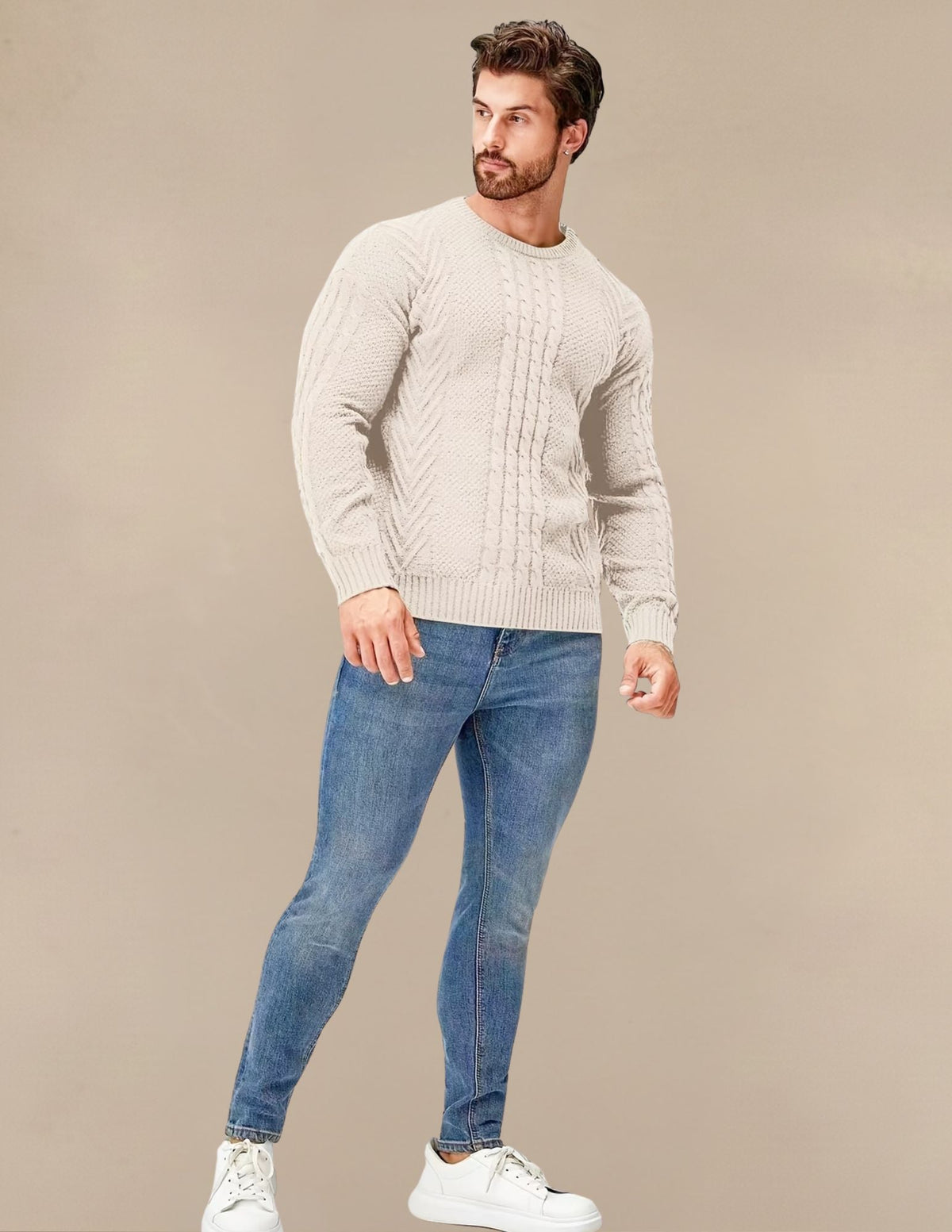 Maglione Uomo a Costine Elastico