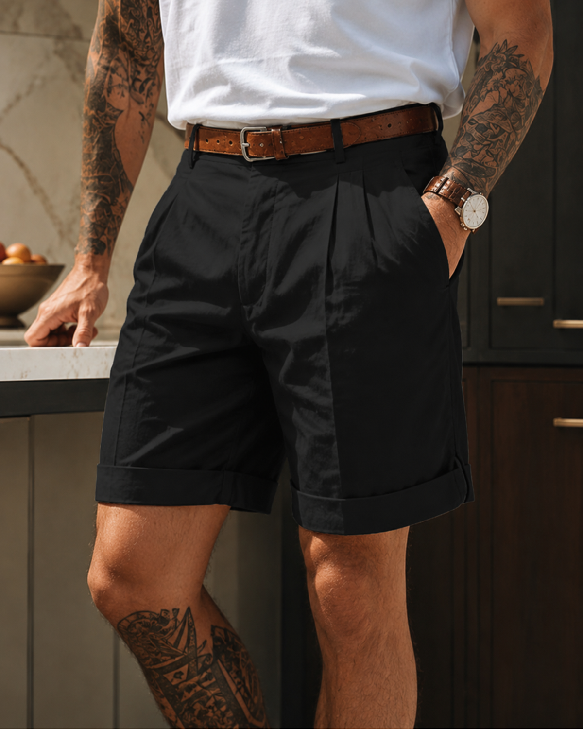 Pantaloncini Uomo Classici con Pinces