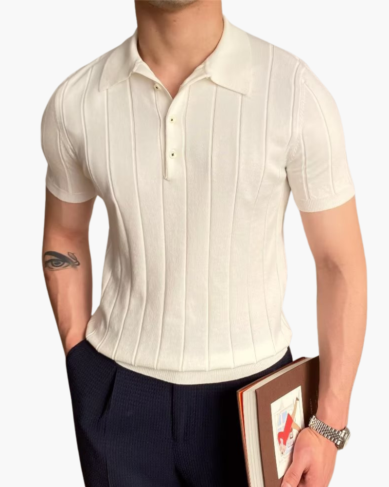 Polo Uomo a Coste in Cotone Premium