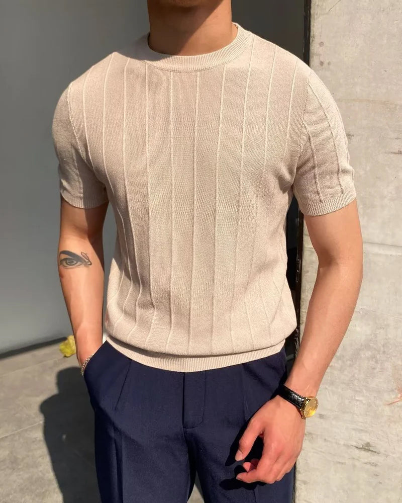 Maglietta Uomo a Coste Casual