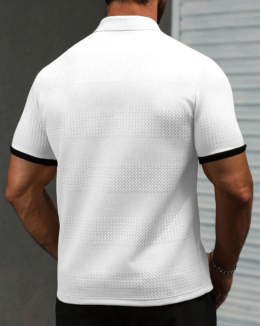 Polo Uomo Elasticizzata Elegante Casual