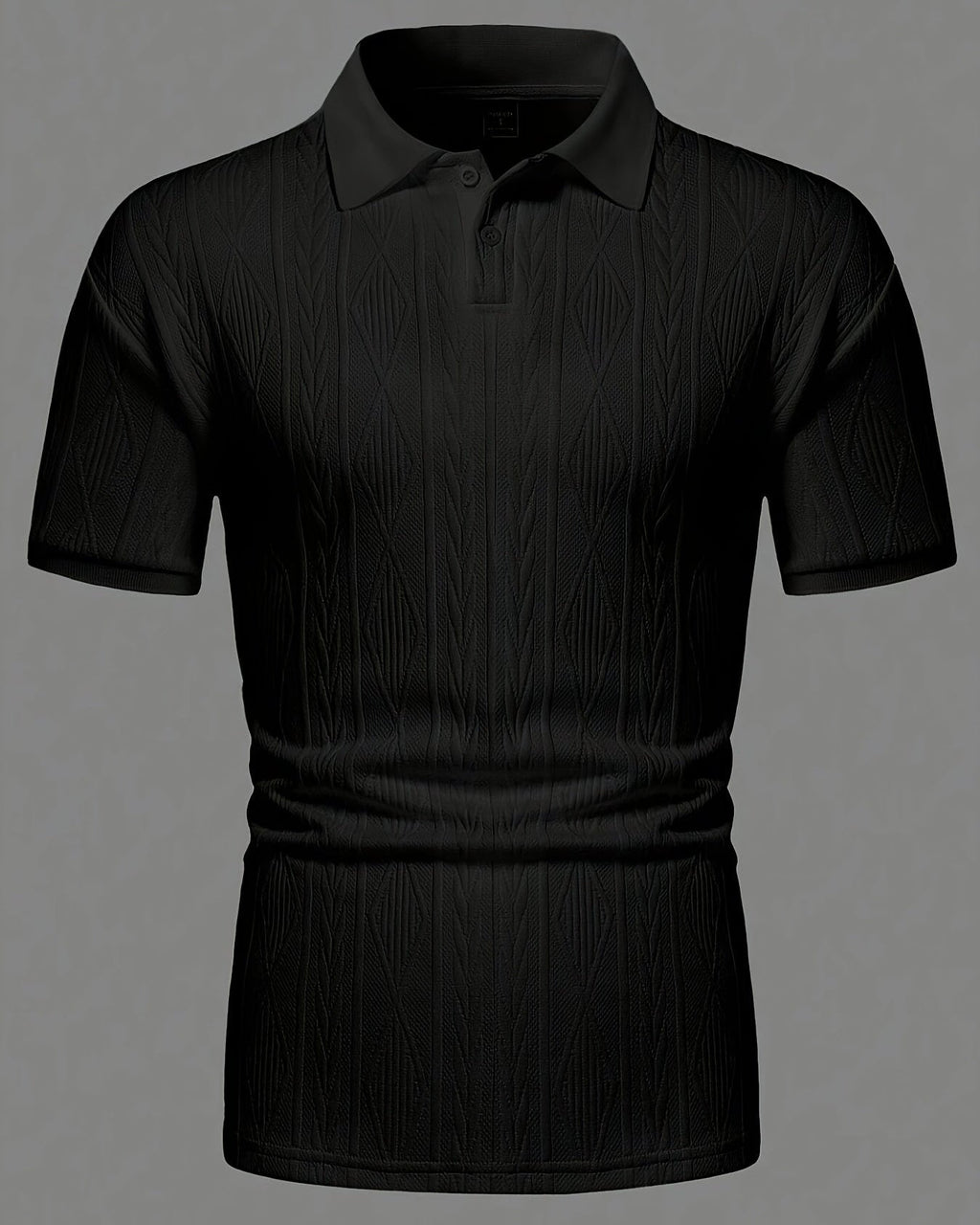 Polo Uomo Jacquard Tinta Unita Traspirante Elegante