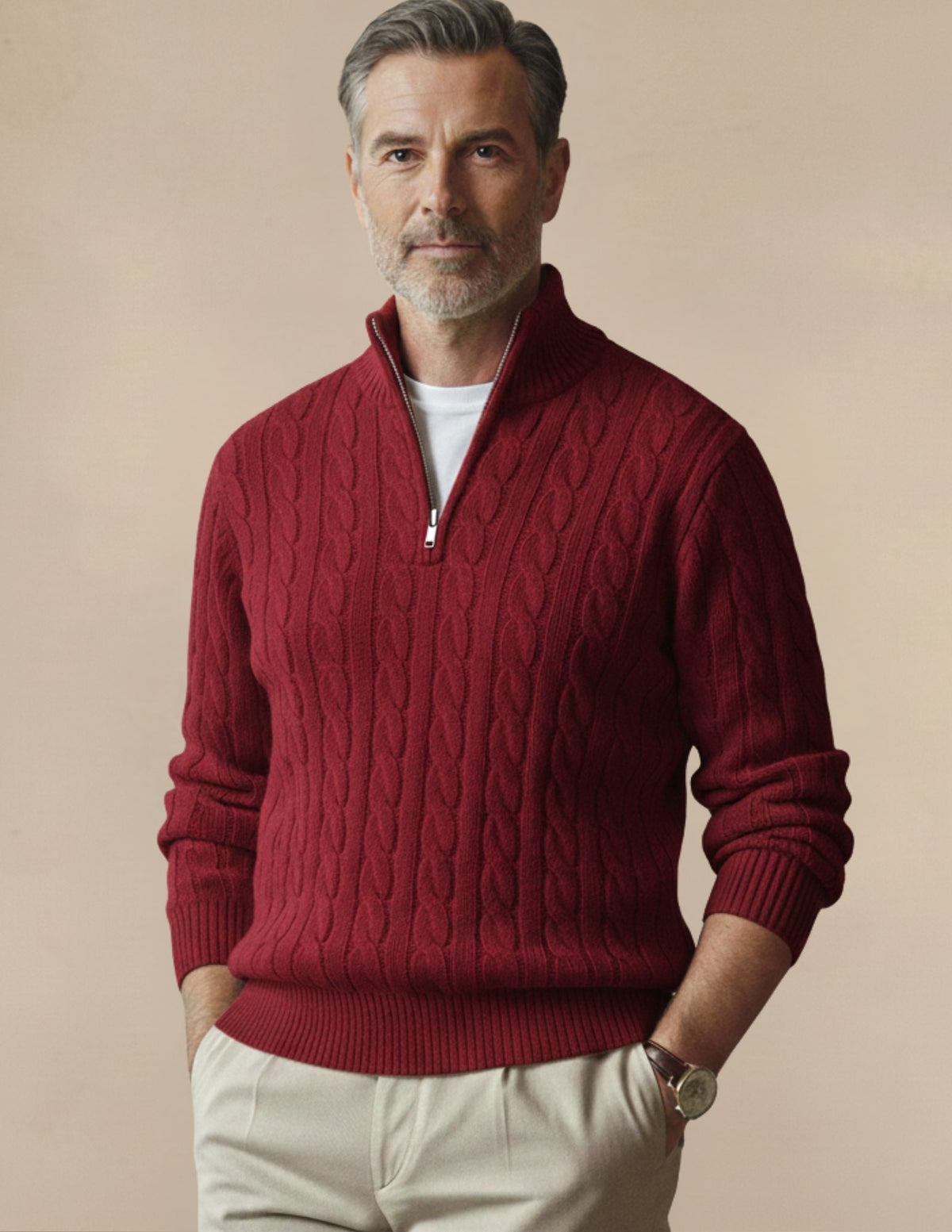 Maglione Uomo in Cotone con Scollo