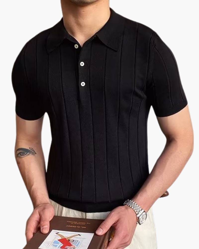 Polo Uomo a Coste in Cotone Premium