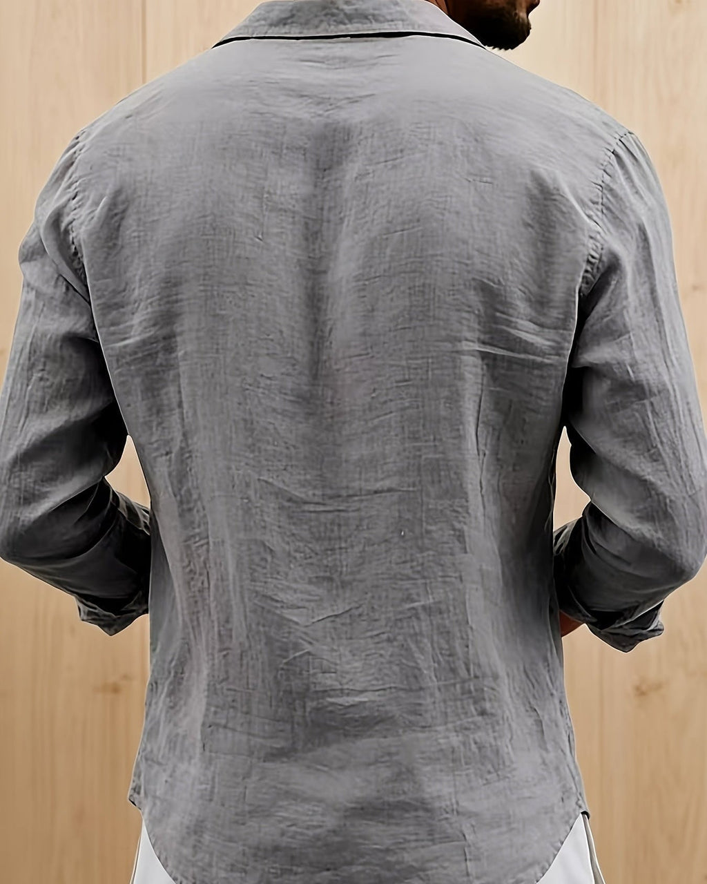 Camicia Uomo con Revers Manica Lunga Slim Fit
