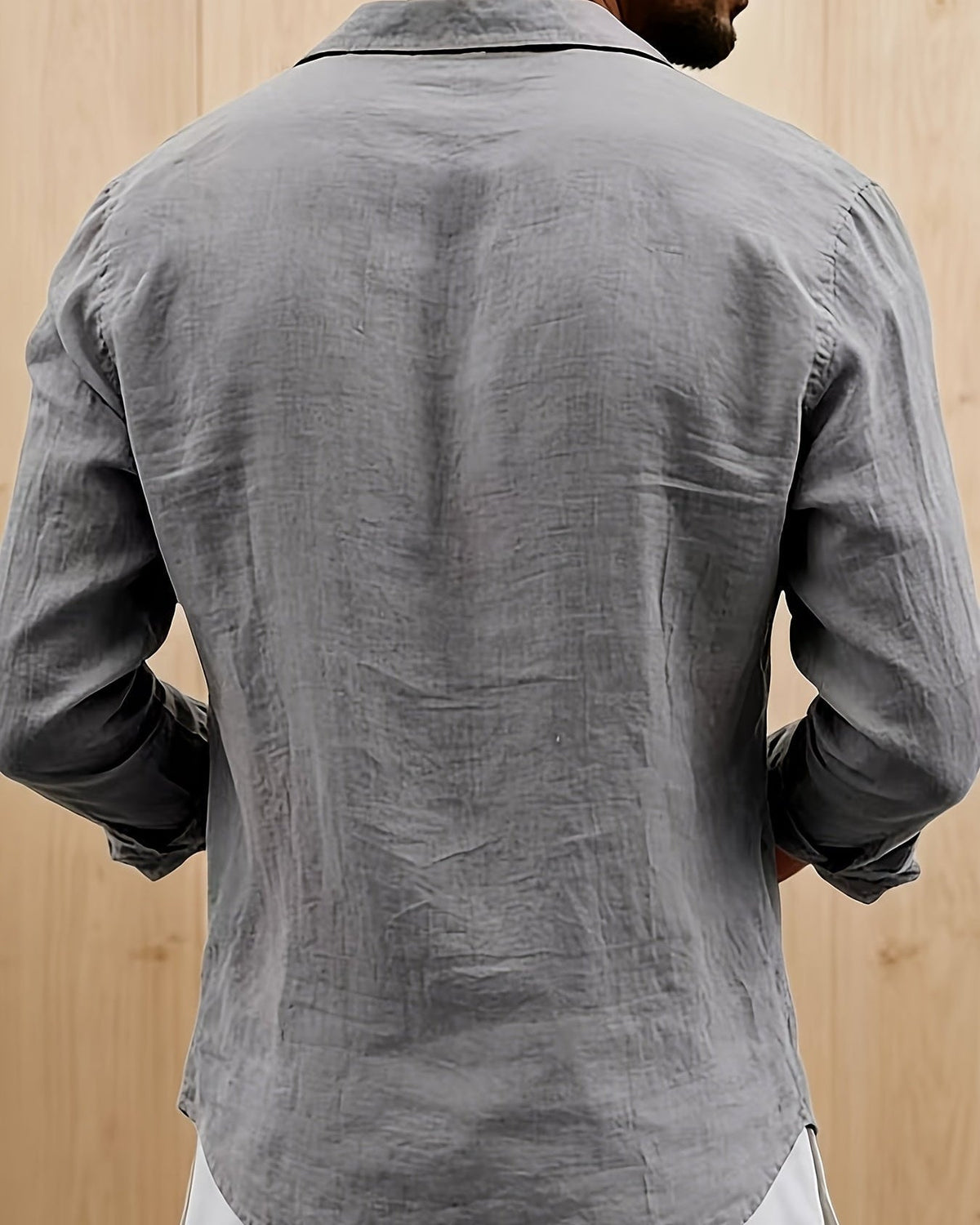 Camicia Uomo con Revers Manica Lunga Slim Fit