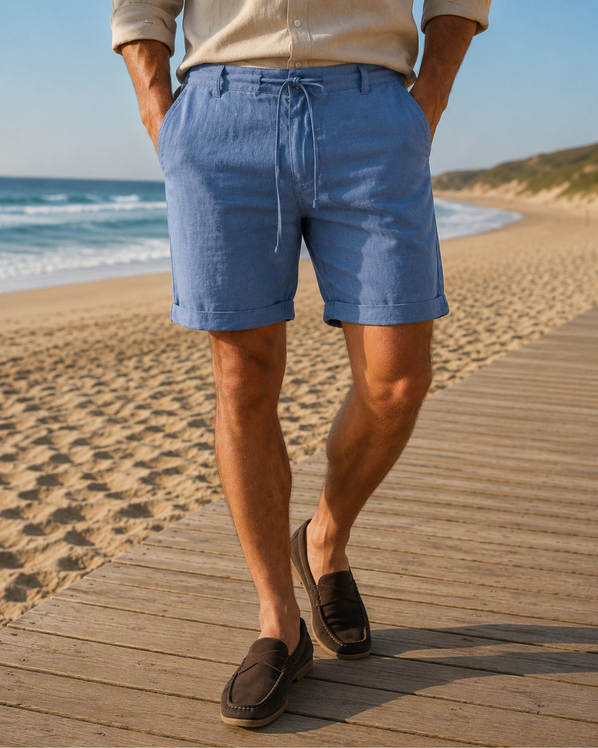 Pantaloncini Uomo Slim Eleganti