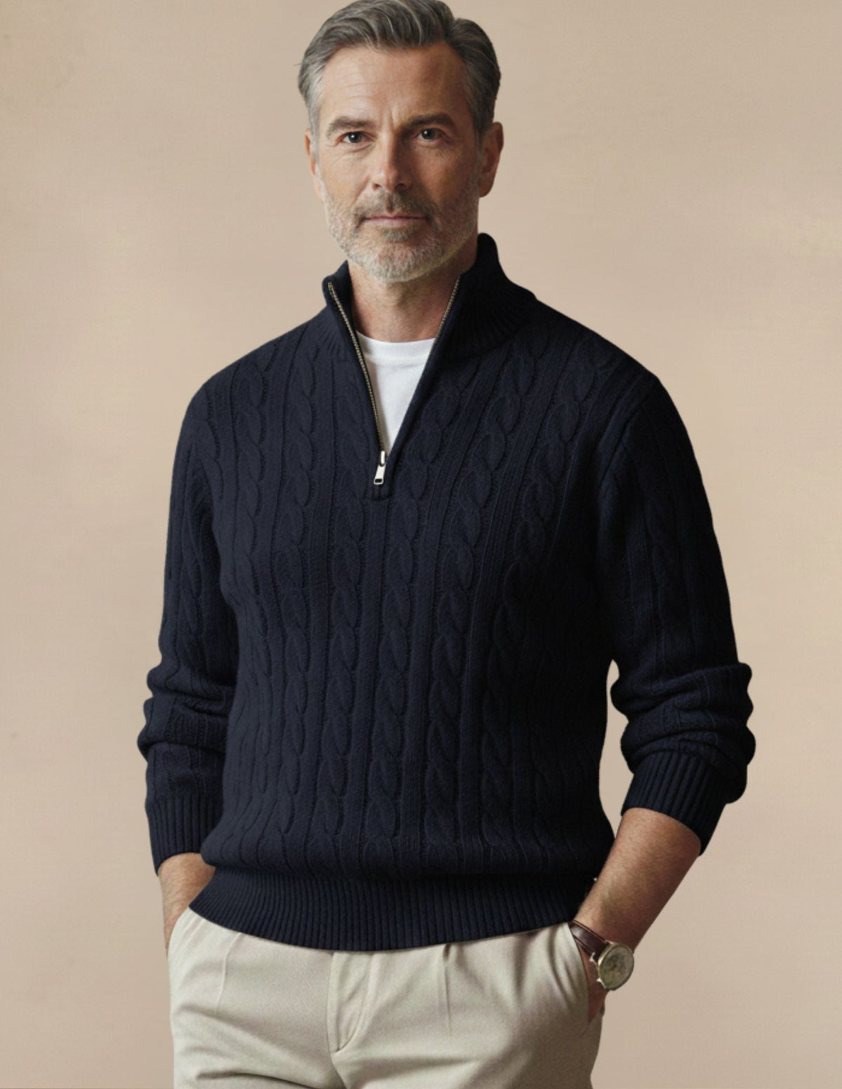 Maglione Uomo in Cotone con Scollo
