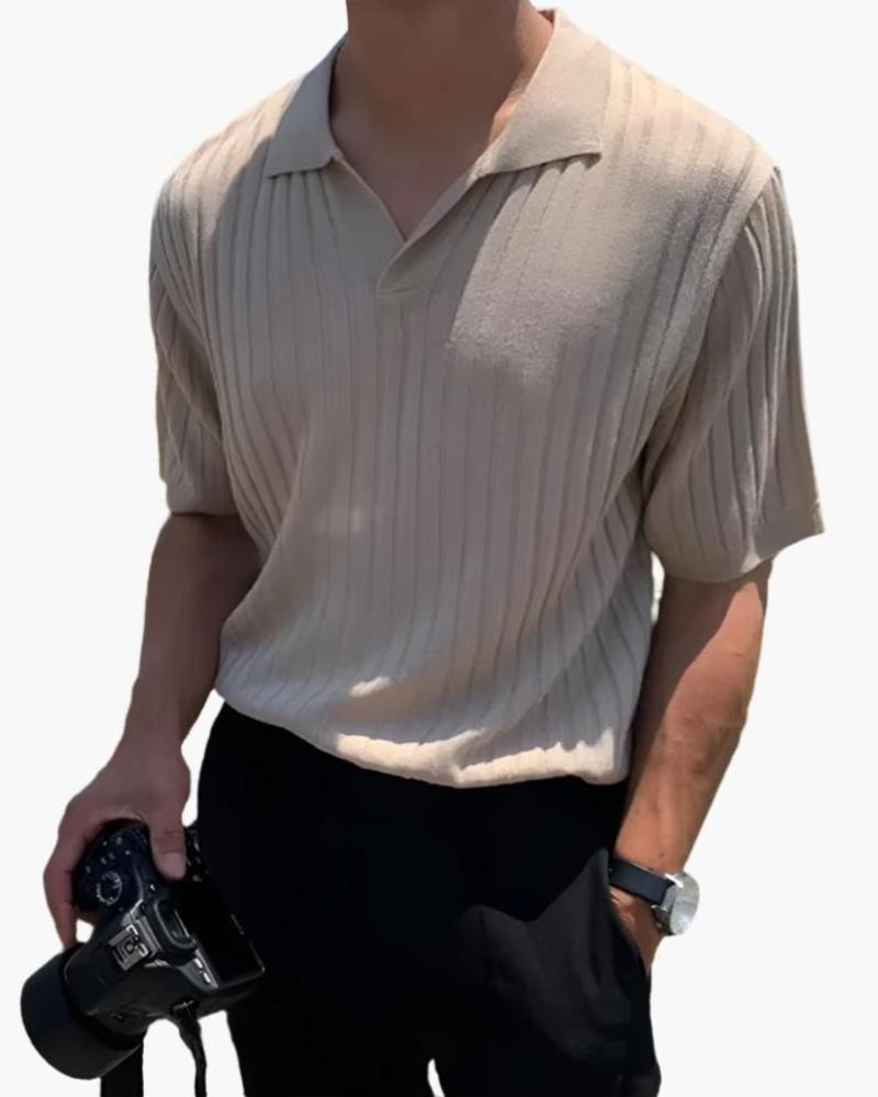 Polo Uomo a Coste in Cotone