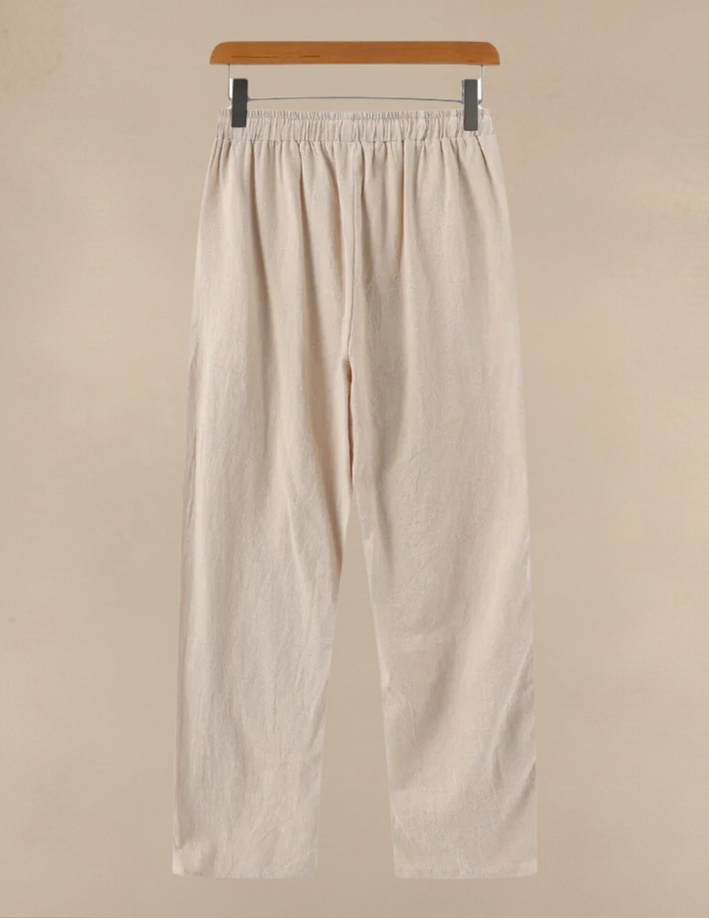 Pantaloni Uomo in Lino e Cotone con Elastico e Coulisse