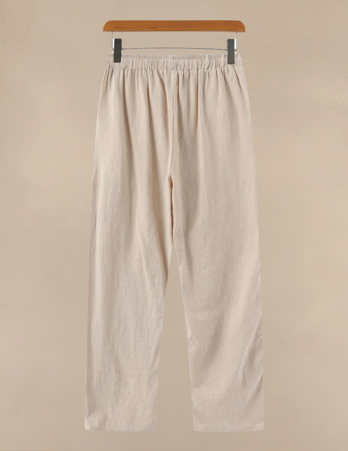Pantaloni Uomo in Lino e Cotone con Elastico e Coulisse