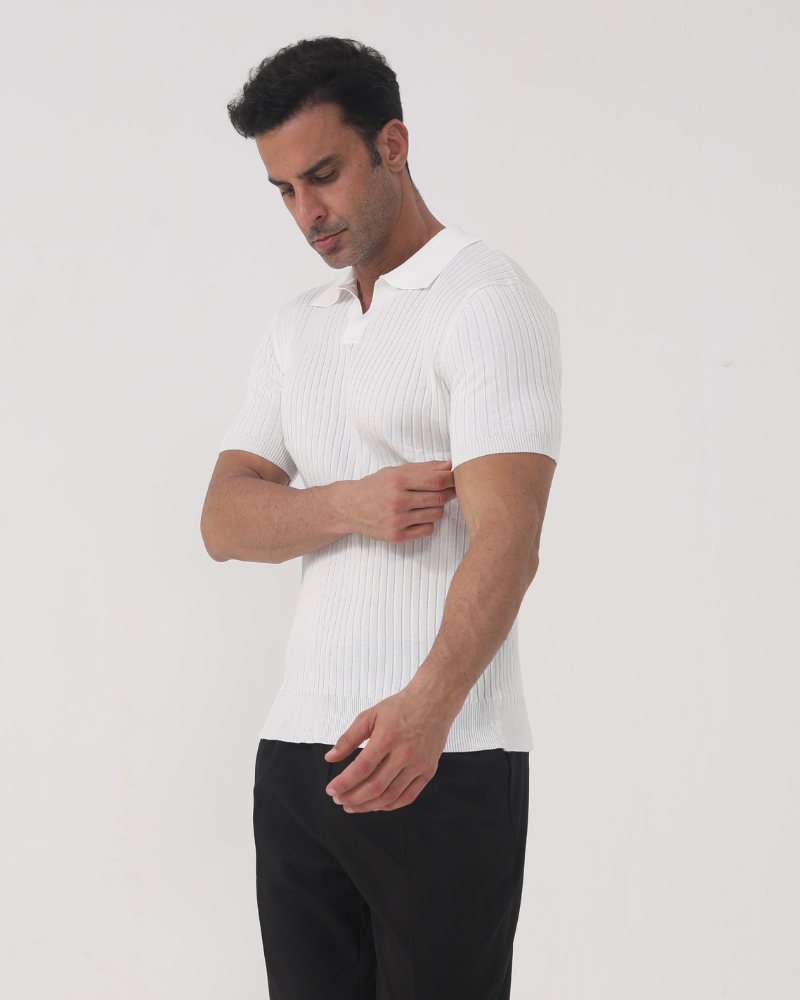 Polo Uomo a Coste in Cotone