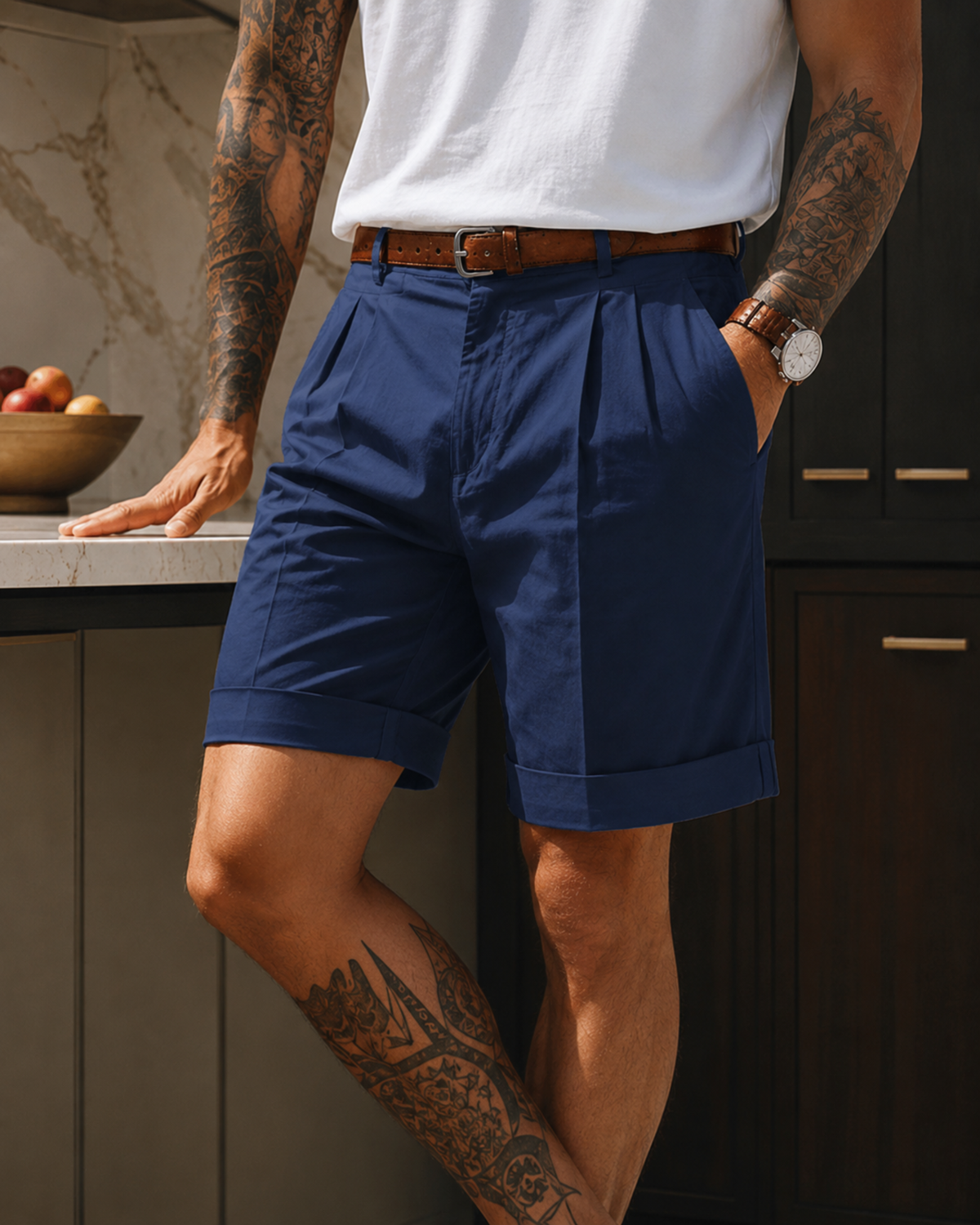 Pantaloncini Uomo Classici con Pinces