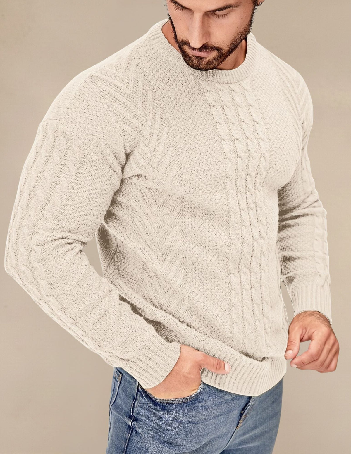 Maglione Uomo a Costine Elastico