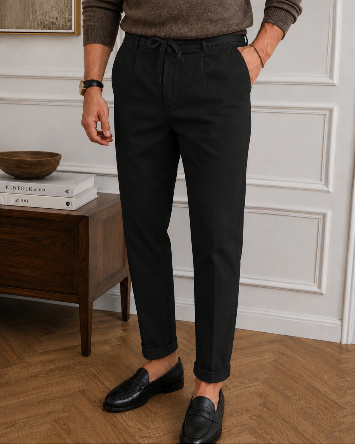 Pantaloni Uomo Comodi a Vita Elastica