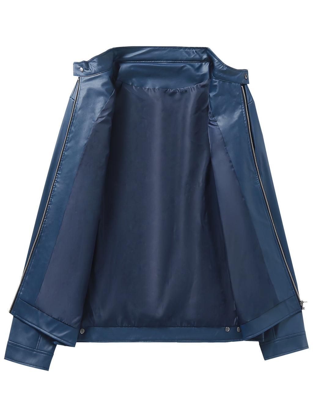 Giacca Uomo Elegante con Collo alla Coreana e Zip