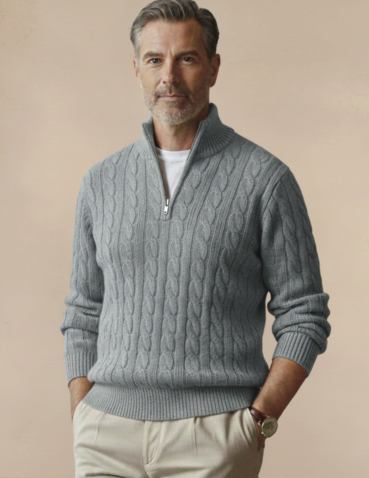 Maglione Uomo in Cotone con Scollo