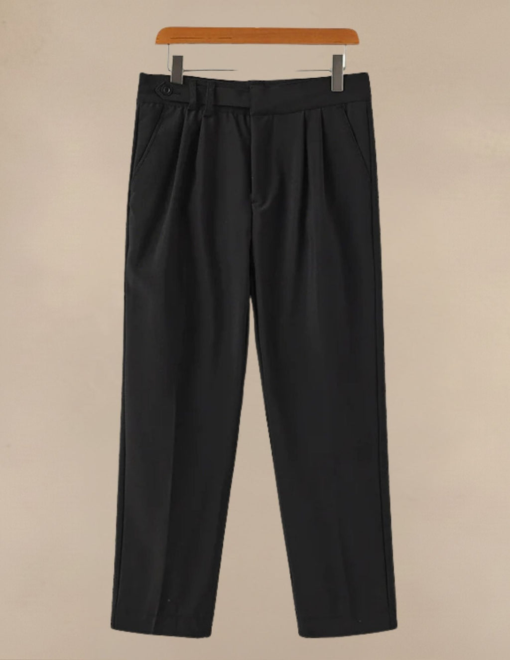 Pantaloni Uomo Classici a Vita Alta Regolabile