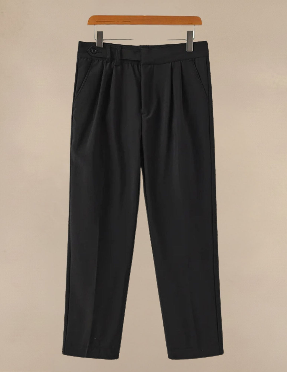 Pantaloni Uomo Classici a Vita Alta Regolabile