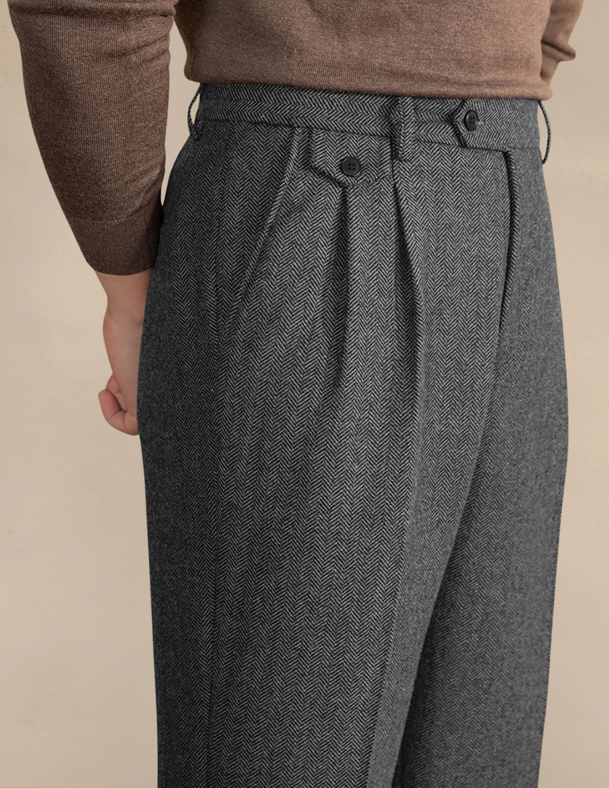 Pantaloni Uomo a Vita Alta
