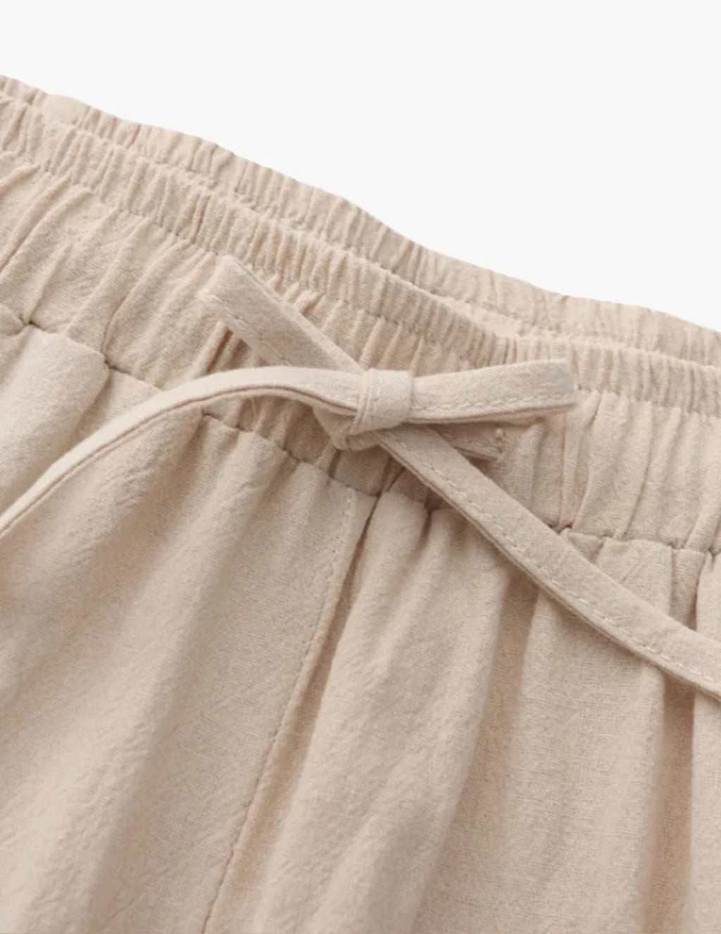 Pantaloni Uomo in Lino e Cotone con Elastico e Coulisse