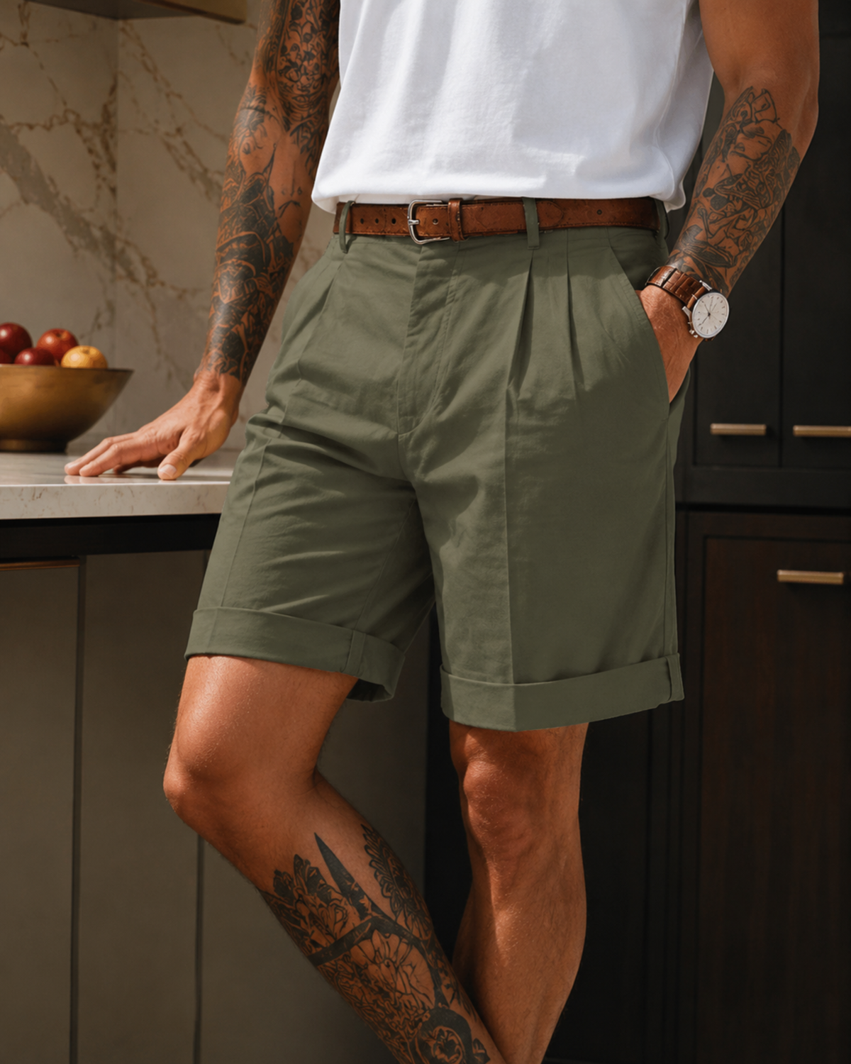 Pantaloncini Uomo Classici con Pinces