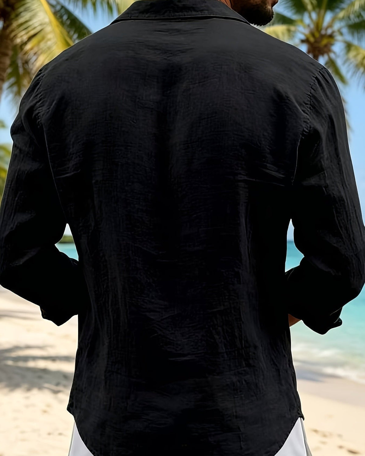 Camicia Uomo con Revers Manica Lunga Slim Fit