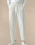 Pantaloni Uomo in Lino e Cotone con Elastico e Coulisse