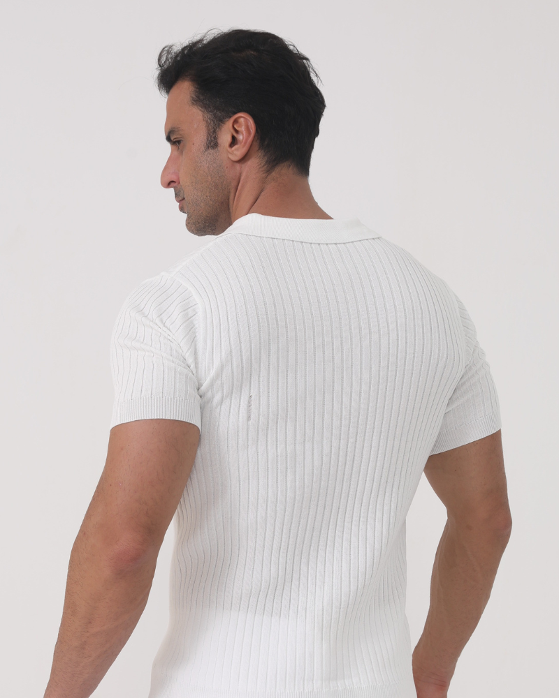 Polo Uomo a Coste in Cotone