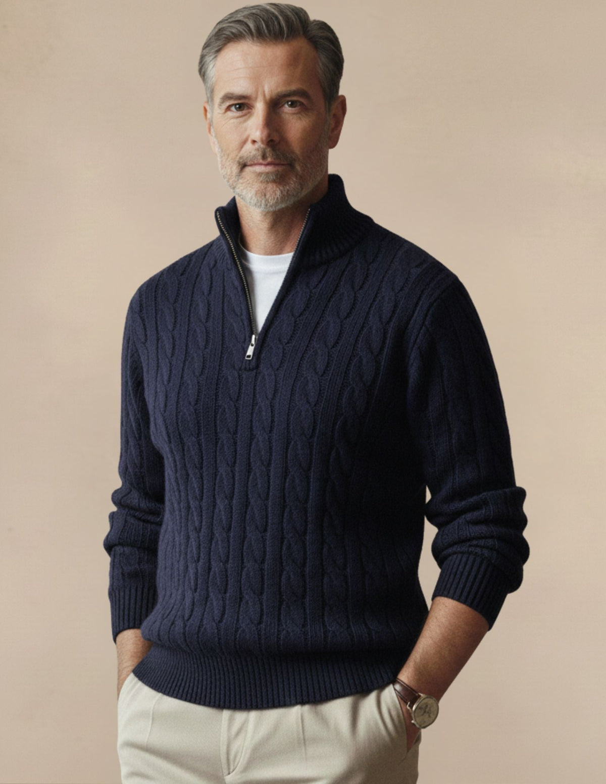 Maglione Uomo in Cotone con Scollo