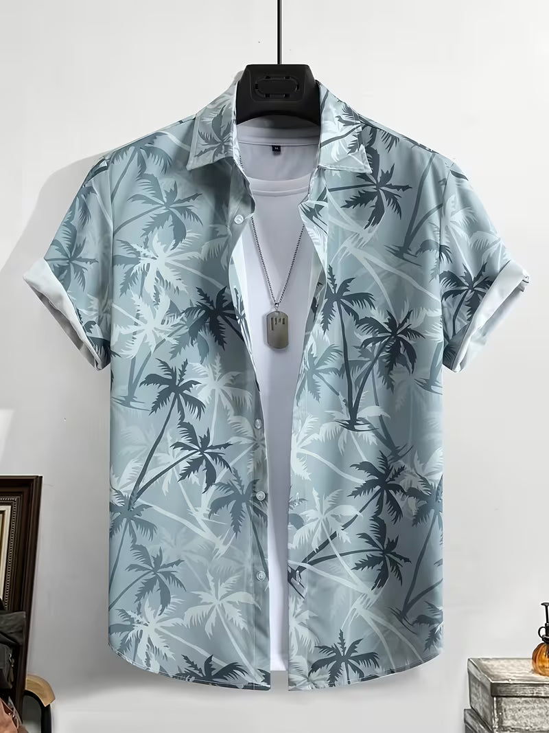 Camicia Hawaiana Uomo con Motivo Palme